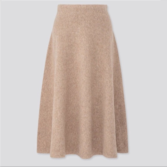 Uniqlo Souffle Yarn Wool Blend Midi Skirt - Picture 3 of 9